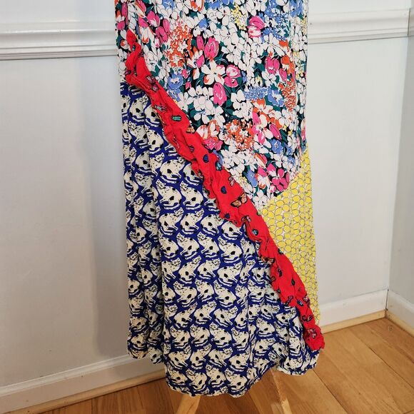 52 of 52 Conversations Anthropologie Dress Sz Large Colloquial Bias Patchwork - Picture 3 of 12